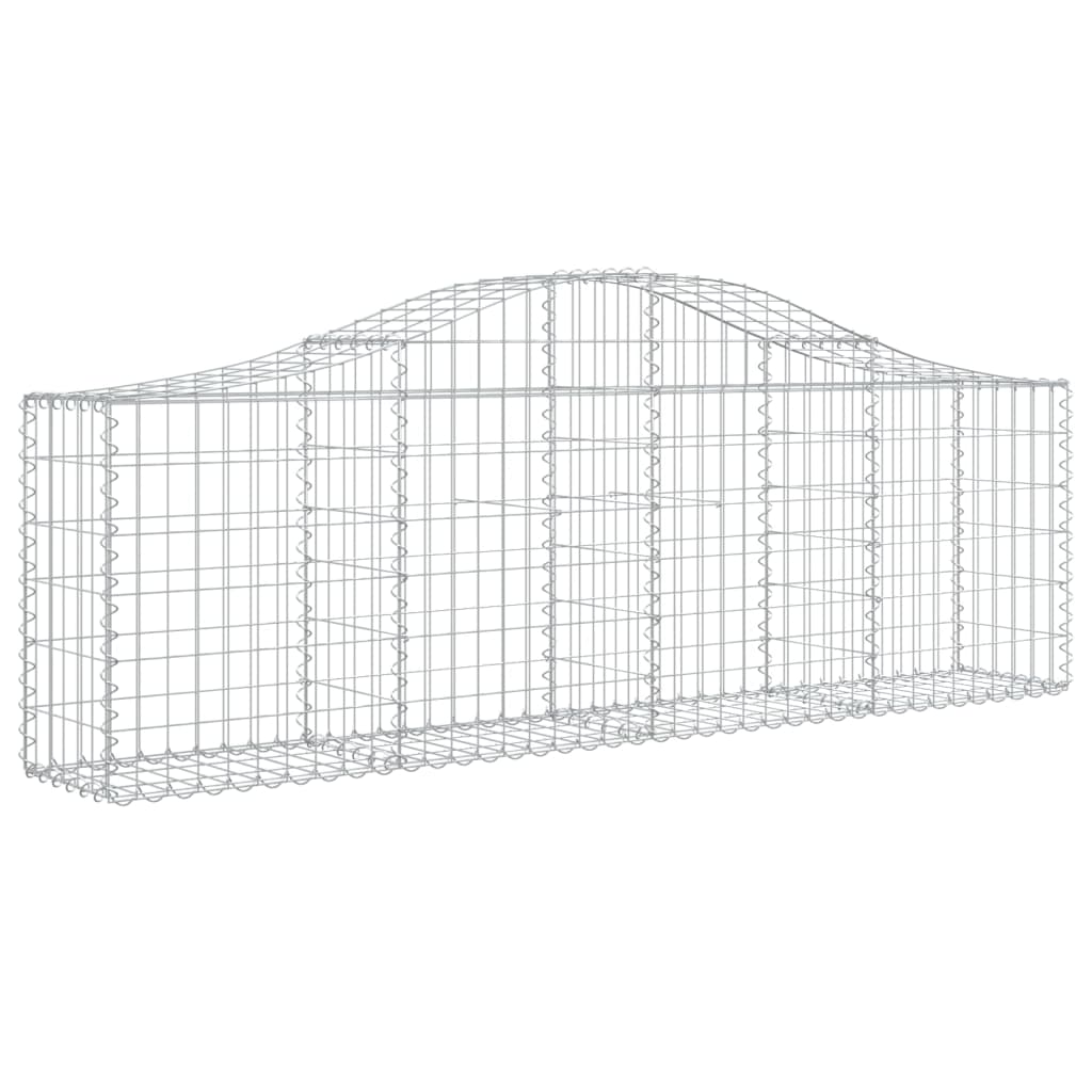 Kaarevat kivikorit 4 kpl 200x30x60/80 cm galvanoitu rauta - Sisustajankoti.fi