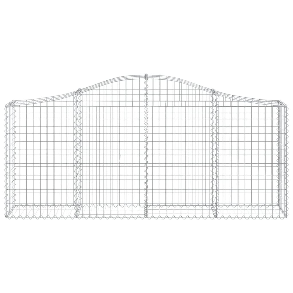 Kaarevat kivikorit 2 kpl 200x30x80/100 cm galvanoitu rauta - Sisustajankoti.fi