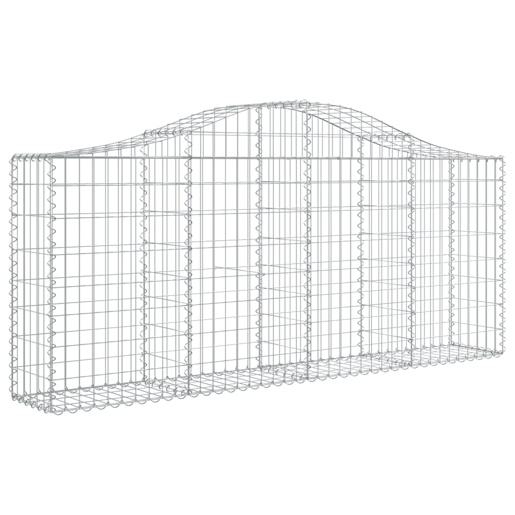 Kaarevat kivikorit 4 kpl 200x30x80/100 cm galvanoitu rauta - Sisustajankoti.fi