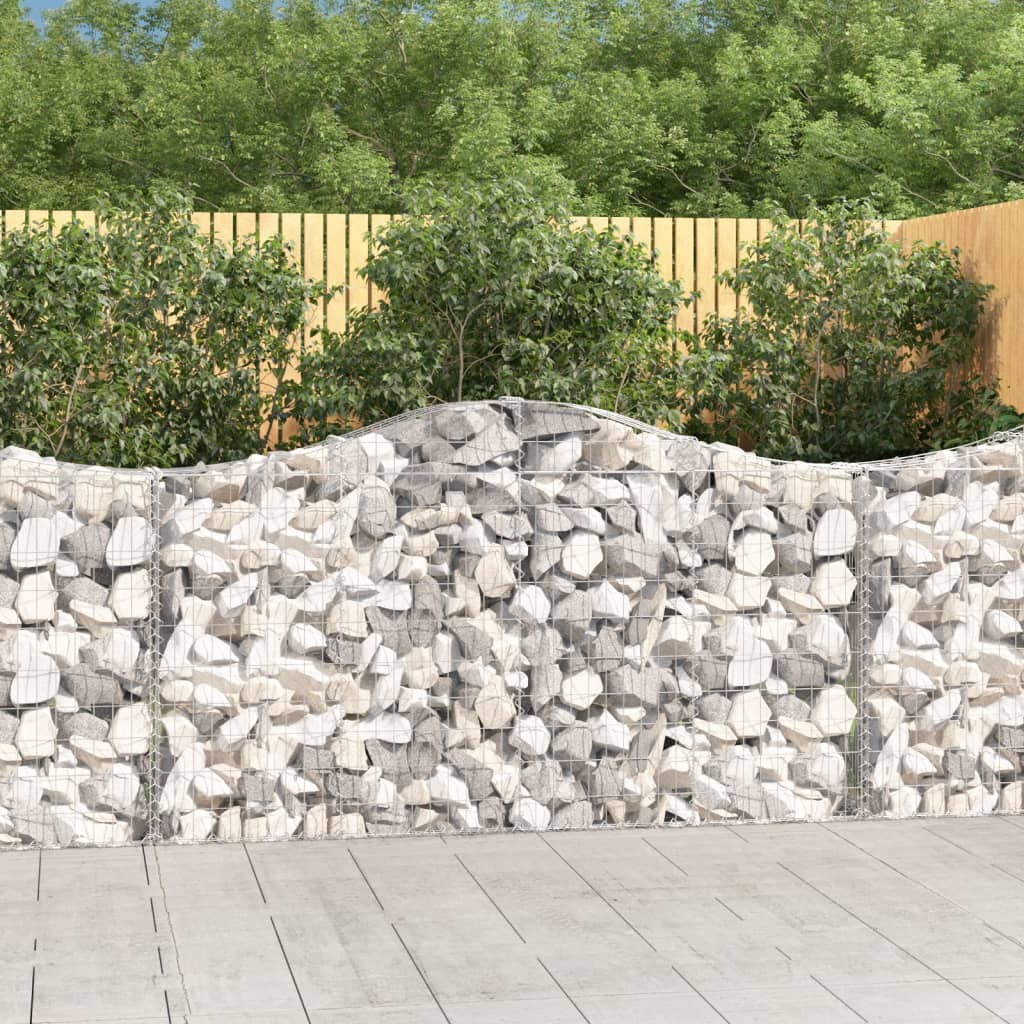 Kaarevat kivikorit 10 kpl 200x30x100/120 cm galvanoitu rauta - Sisustajankoti.fi