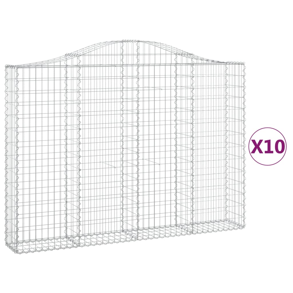 Kaarevat kivikorit 10 kpl 200x30x140/160 cm galvanoitu rauta - Sisustajankoti.fi