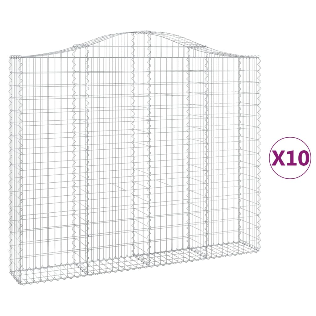 Kaarevat kivikorit 10 kpl 200x30x160/180 cm galvanoitu rauta - Sisustajankoti.fi