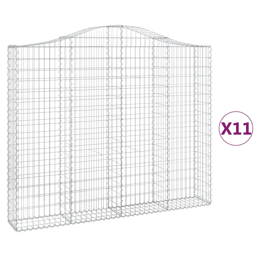 Kaarevat kivikorit 11 kpl 200x30x160/180 cm galvanoitu rauta - Sisustajankoti.fi