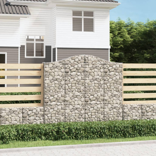 Kaarevat kivikorit 2 kpl 200x30x180/200 cm galvanoitu rauta - Sisustajankoti.fi