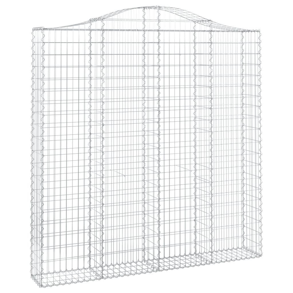 Kaarevat kivikorit 2 kpl 200x30x200/220 cm galvanoitu rauta - Sisustajankoti.fi