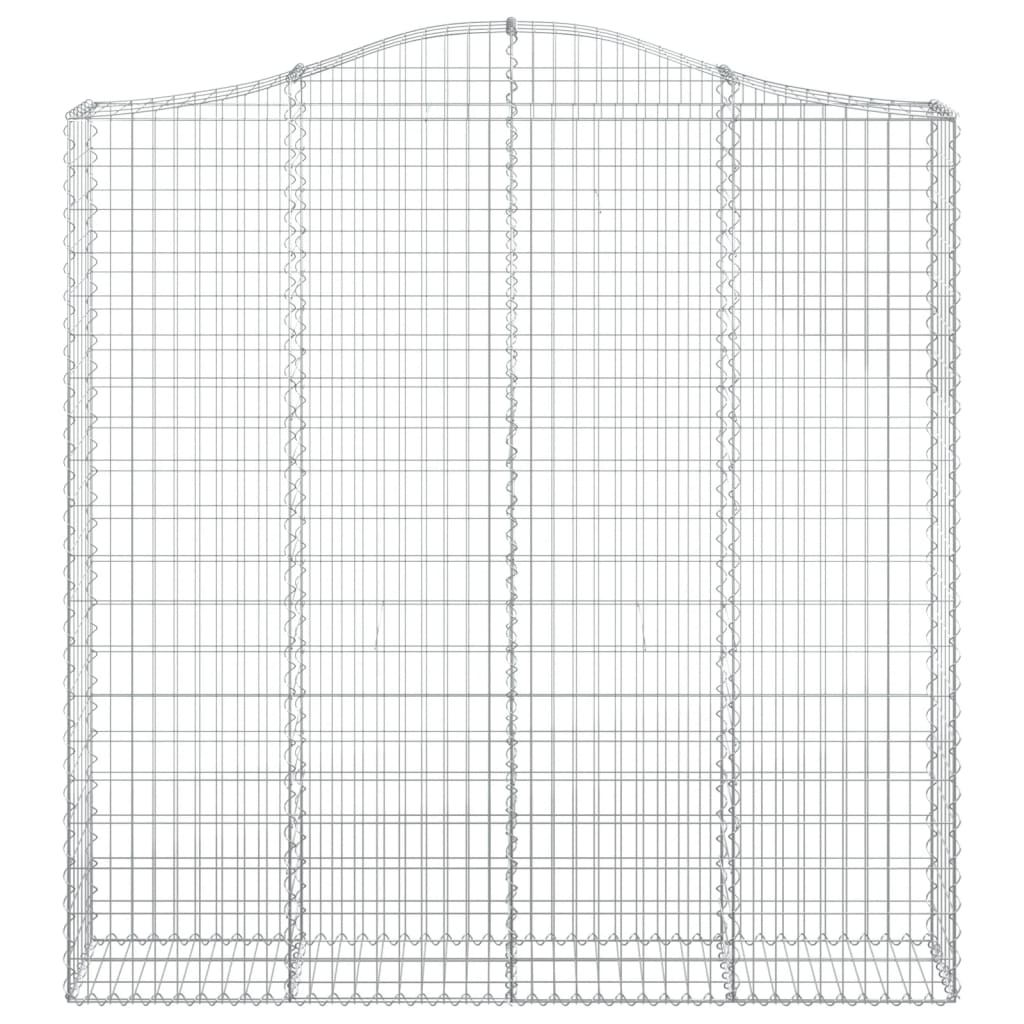 Kaarevat kivikorit 2 kpl 200x30x200/220 cm galvanoitu rauta - Sisustajankoti.fi