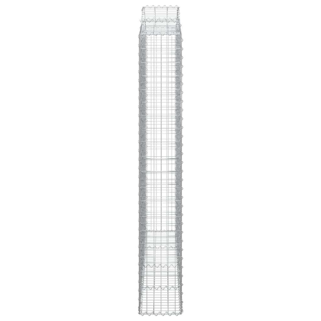 Kaarevat kivikorit 2 kpl 200x30x200/220 cm galvanoitu rauta - Sisustajankoti.fi