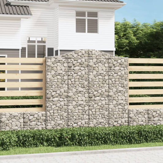 Kaarevat kivikorit 2 kpl 200x30x200/220 cm galvanoitu rauta - Sisustajankoti.fi