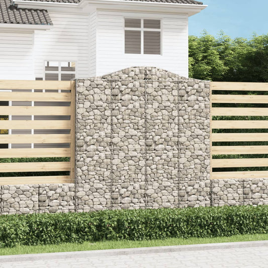 Kaarevat kivikorit 2 kpl 200x30x220/240 cm galvanoitu rauta - Sisustajankoti.fi