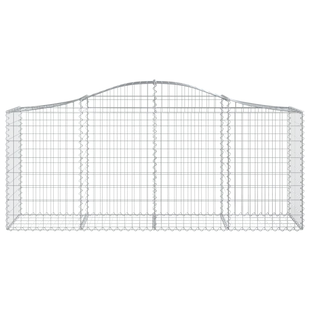 Kaarevat kivikorit 2 kpl 200x50x80/100 cm galvanoitu rauta - Sisustajankoti.fi