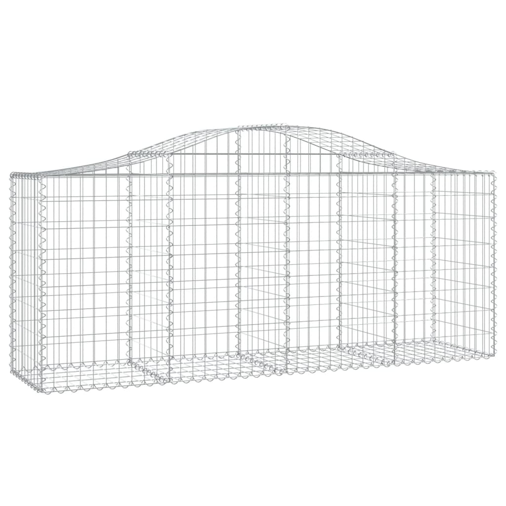 Kaarevat kivikorit 7 kpl 200x50x80/100 cm galvanoitu rauta - Sisustajankoti.fi