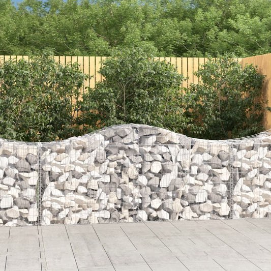 Kaarevat kivikorit 14 kpl 200x50x80/100 cm galvanoitu rauta - Sisustajankoti.fi