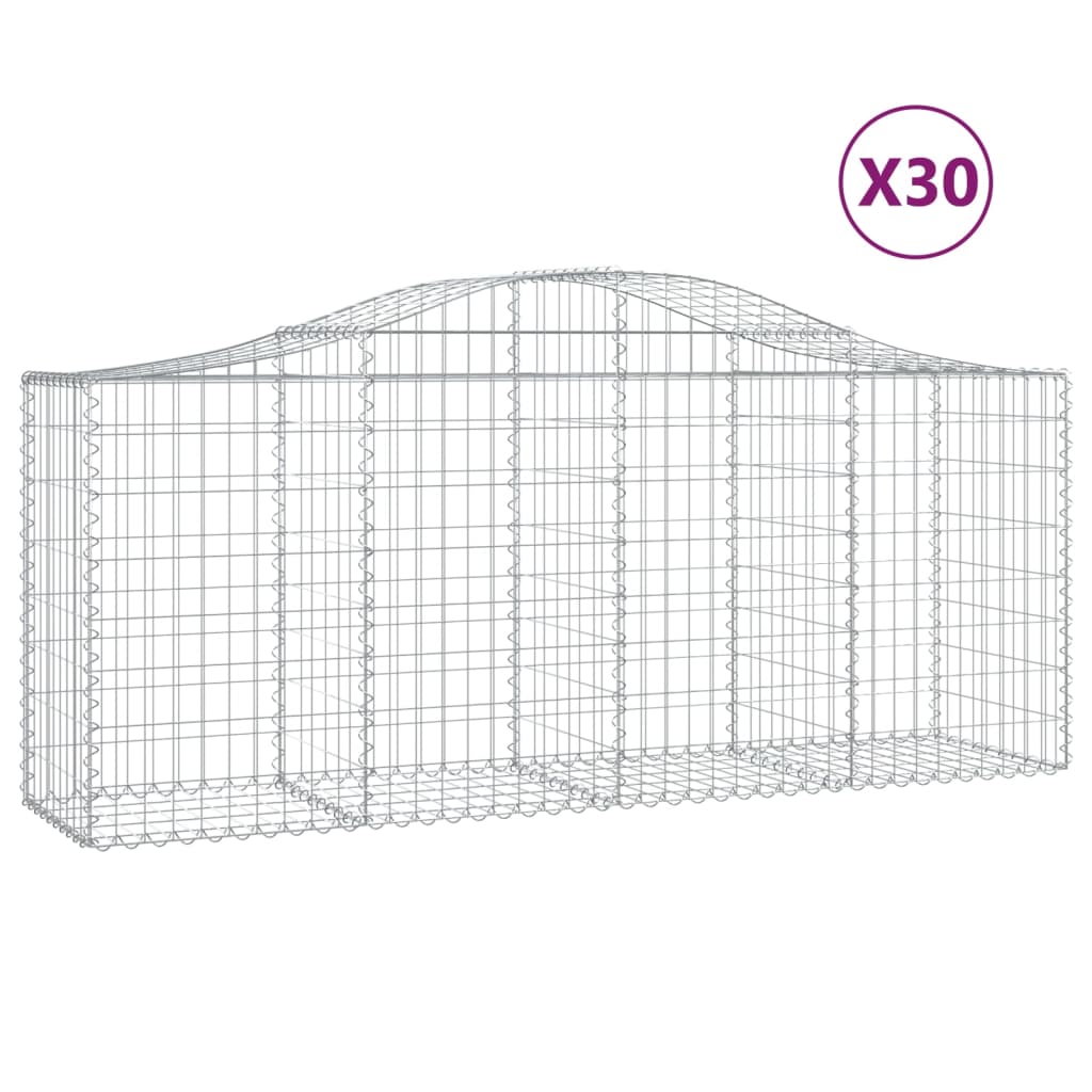 Kaarevat kivikorit 30 kpl 200x50x80/100 cm galvanoitu rauta - Sisustajankoti.fi