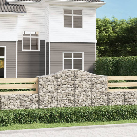 Kaarevat kivikorit 5 kpl 200x50x120/140 cm galvanoitu rauta - Sisustajankoti.fi