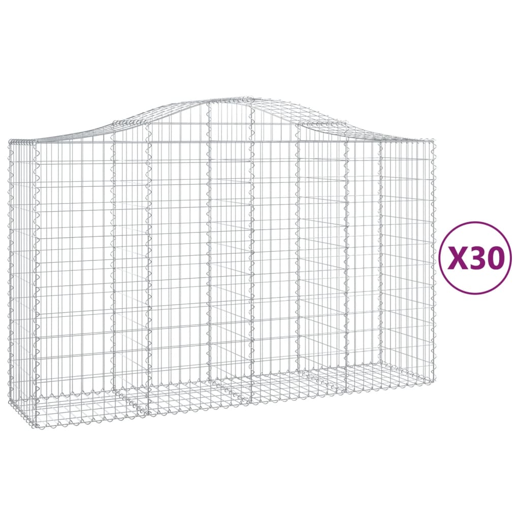 Kaarevat kivikorit 30 kpl 200x50x120/140 cm galvanoitu rauta - Sisustajankoti.fi