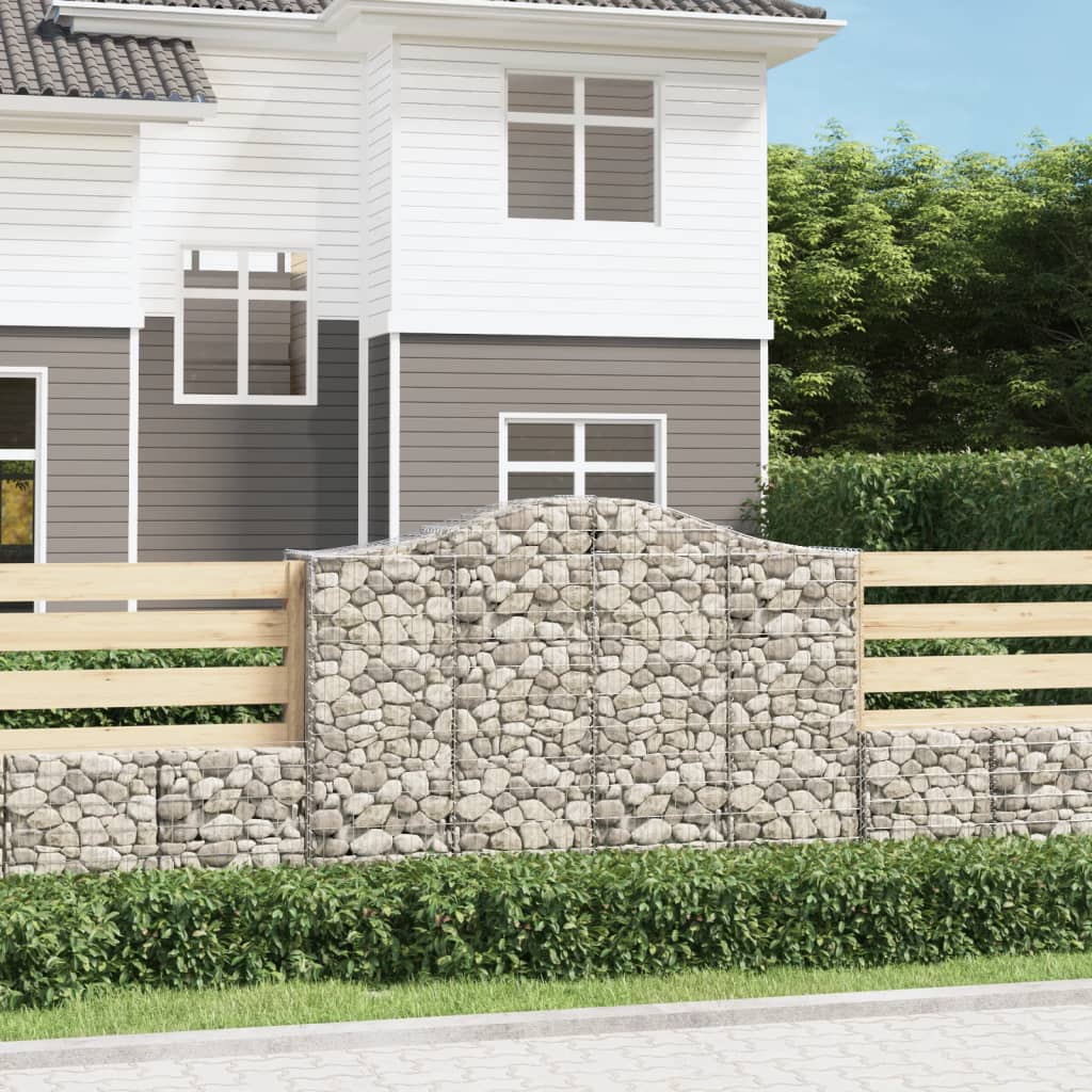Kaarevat kivikorit 5 kpl 200x50x140/160 cm galvanoitu rauta - Sisustajankoti.fi