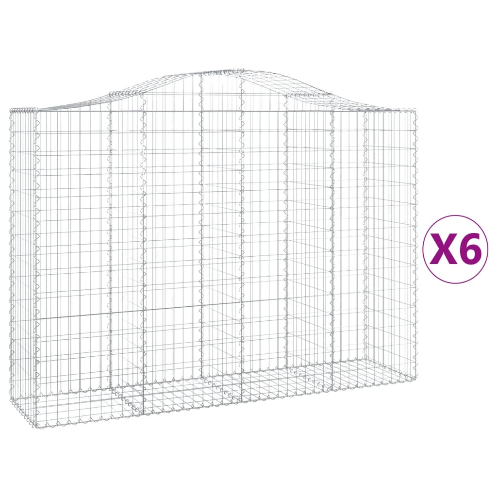 Kaarevat kivikorit 6 kpl 200x50x140/160 cm galvanoitu rauta - Sisustajankoti.fi
