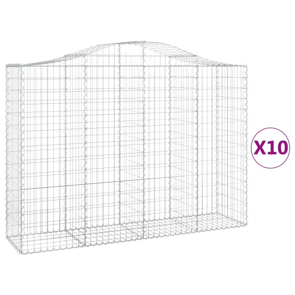 Kaarevat kivikorit 10 kpl 200x50x140/160 cm galvanoitu rauta - Sisustajankoti.fi