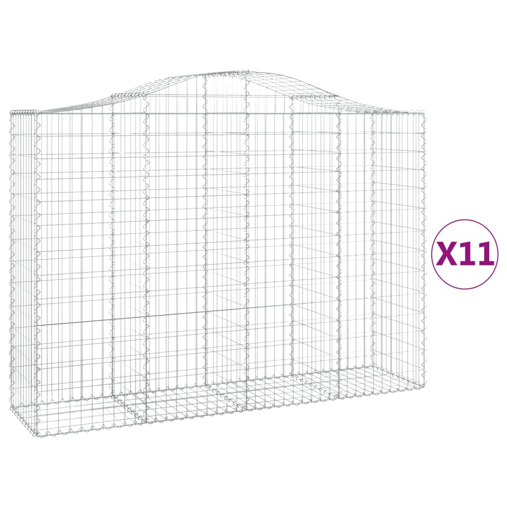 Kaarevat kivikorit 11 kpl 200x50x140/160 cm galvanoitu rauta - Sisustajankoti.fi