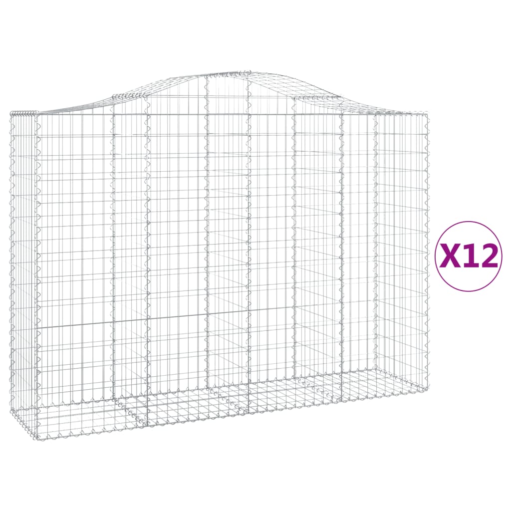 Kaarevat kivikorit 12 kpl 200x50x140/160 cm galvanoitu rauta - Sisustajankoti.fi