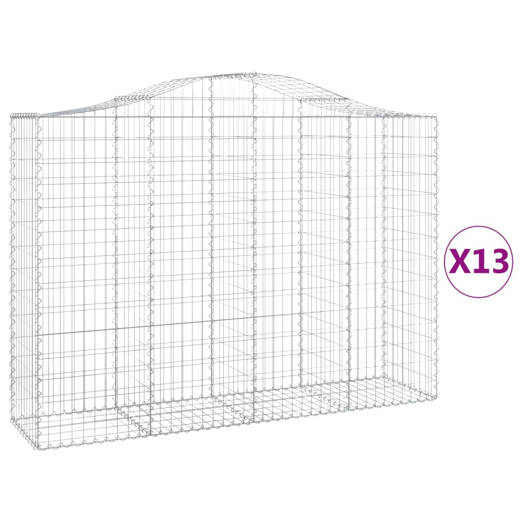 Kaarevat kivikorit 13 kpl 200x50x140/160 cm galvanoitu rauta - Sisustajankoti.fi
