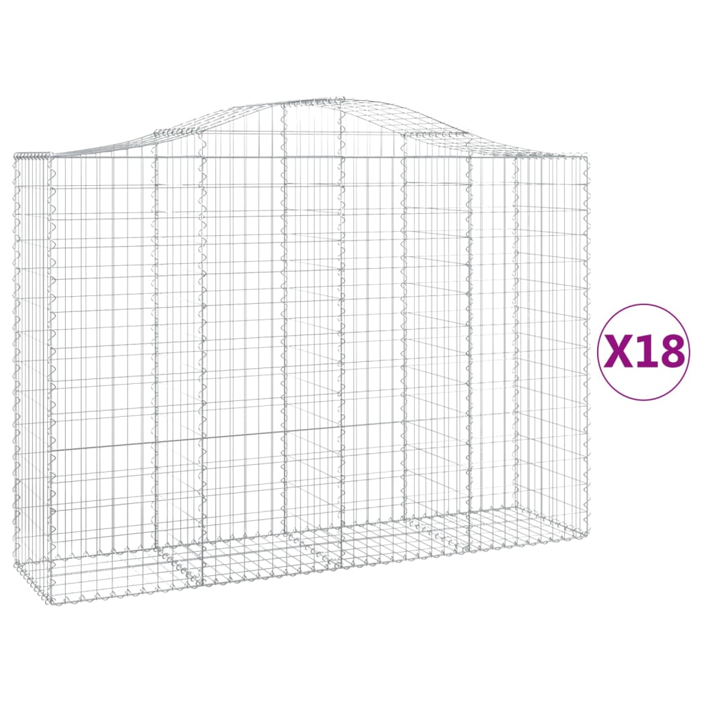 Kaarevat kivikorit 18 kpl 200x50x140/160 cm galvanoitu rauta - Sisustajankoti.fi