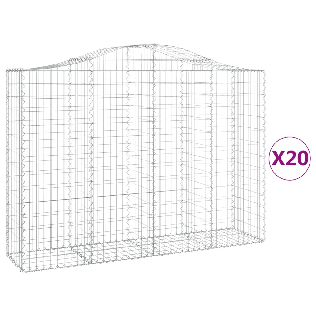 Kaarevat kivikorit 20 kpl 200x50x140/160 cm galvanoitu rauta - Sisustajankoti.fi