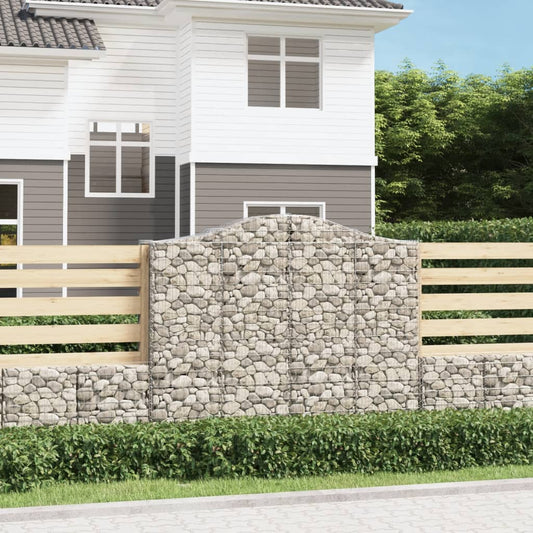 Kaarevat kivikorit 5 kpl 200x50x160/180 cm galvanoitu rauta - Sisustajankoti.fi
