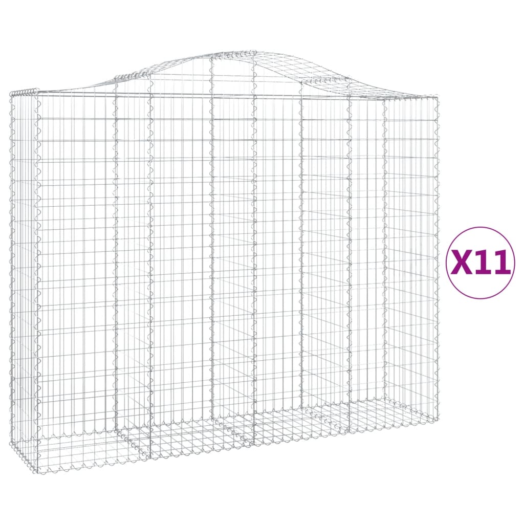 Kaarevat kivikorit 11 kpl 200x50x160/180 cm galvanoitu rauta - Sisustajankoti.fi