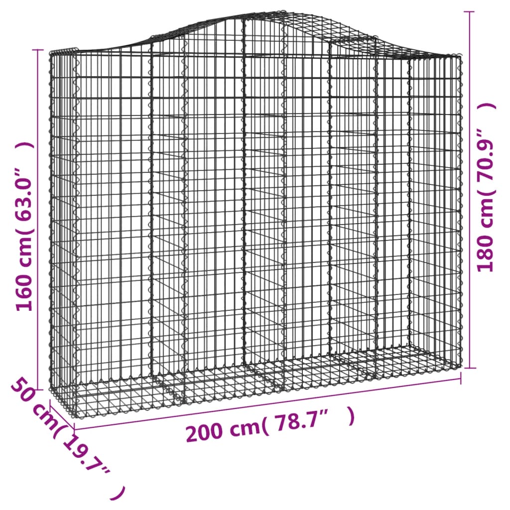 Kaarevat kivikorit 12 kpl 200x50x160/180 cm galvanoitu rauta - Sisustajankoti.fi