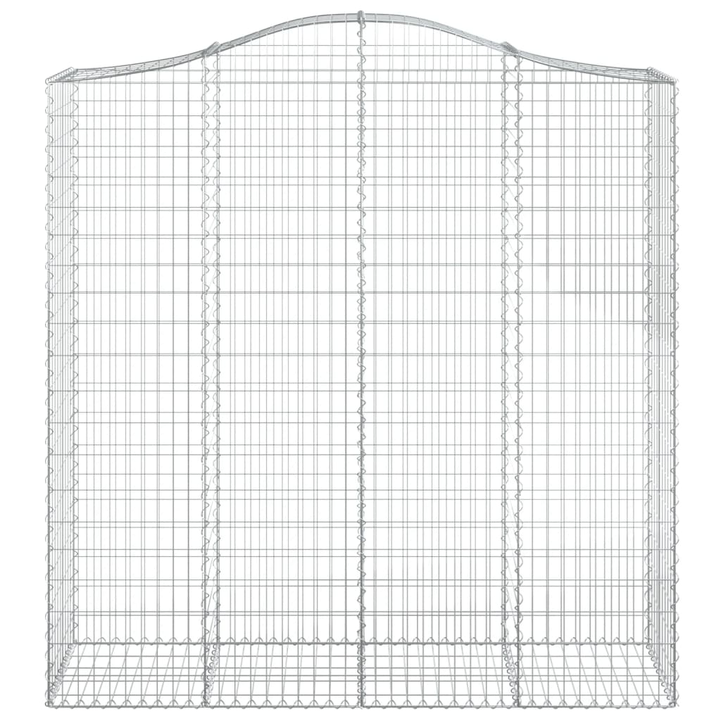 Kaarevat kivikorit 7 kpl 200x50x200/220 cm galvanoitu rauta - Sisustajankoti.fi