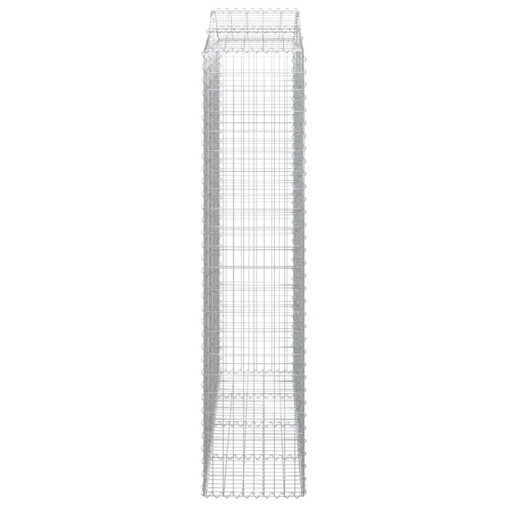 Kaarevat kivikorit 4 kpl 200x50x220/240 cm galvanoitu rauta - Sisustajankoti.fi