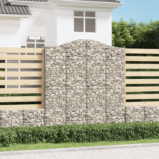 Kaarevat kivikorit 4 kpl 200x50x220/240 cm galvanoitu rauta - Sisustajankoti.fi