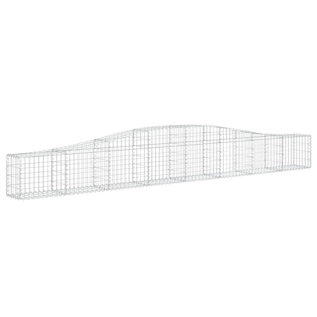 Kaarevat kivikorit 4 kpl 400x30x40/60 cm galvanoitu rauta - Sisustajankoti.fi
