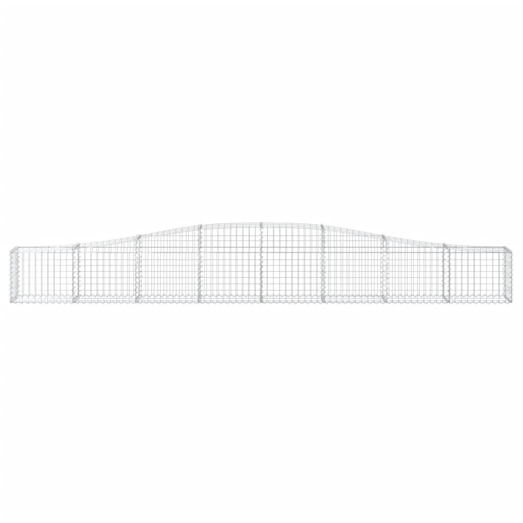 Kaarevat kivikorit 4 kpl 400x30x40/60 cm galvanoitu rauta - Sisustajankoti.fi