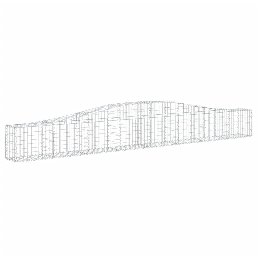 Kaarevat kivikorit 5 kpl 400x30x40/60 cm galvanoitu rauta - Sisustajankoti.fi