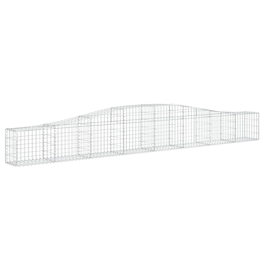 Kaarevat kivikorit 9 kpl 400x30x40/60 cm galvanoitu rauta - Sisustajankoti.fi