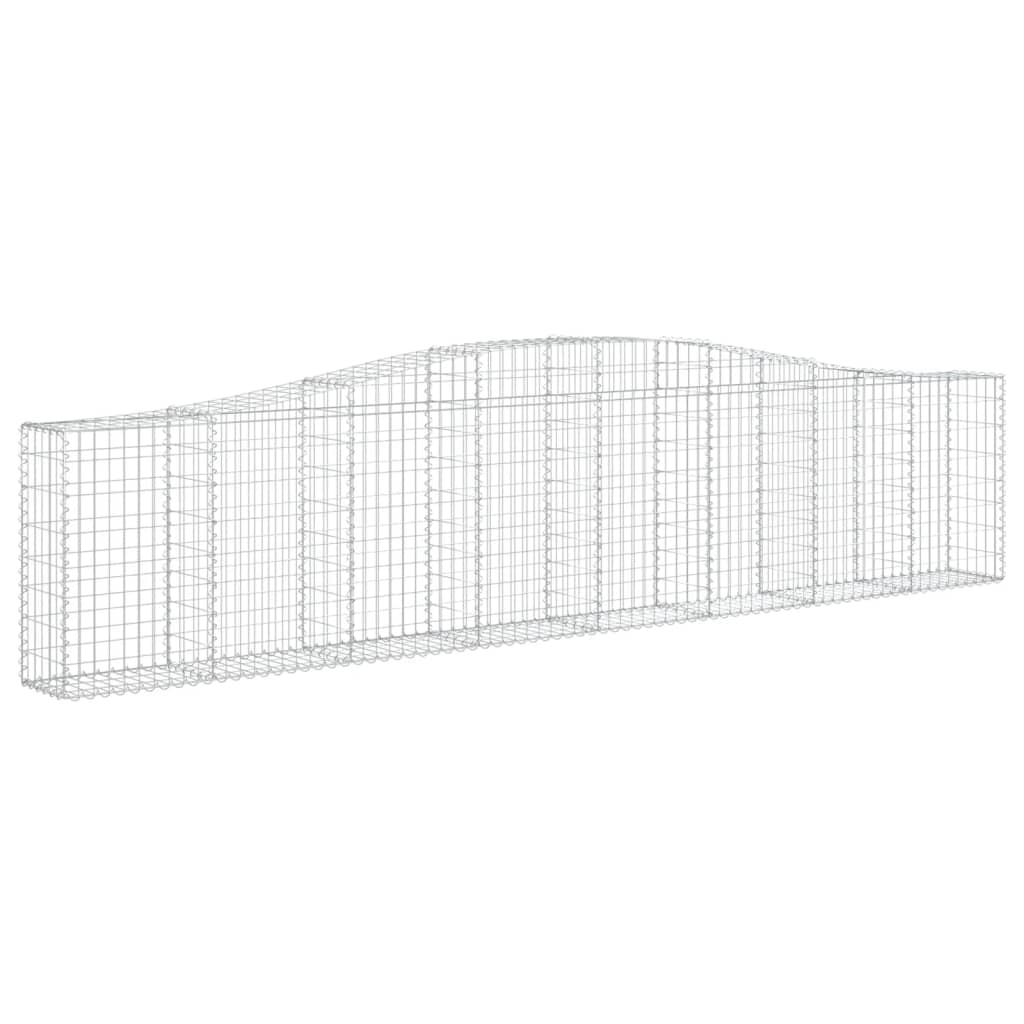 Kaarevat kivikorit 5 kpl 400x30x80/100 cm galvanoitu rauta - Sisustajankoti.fi