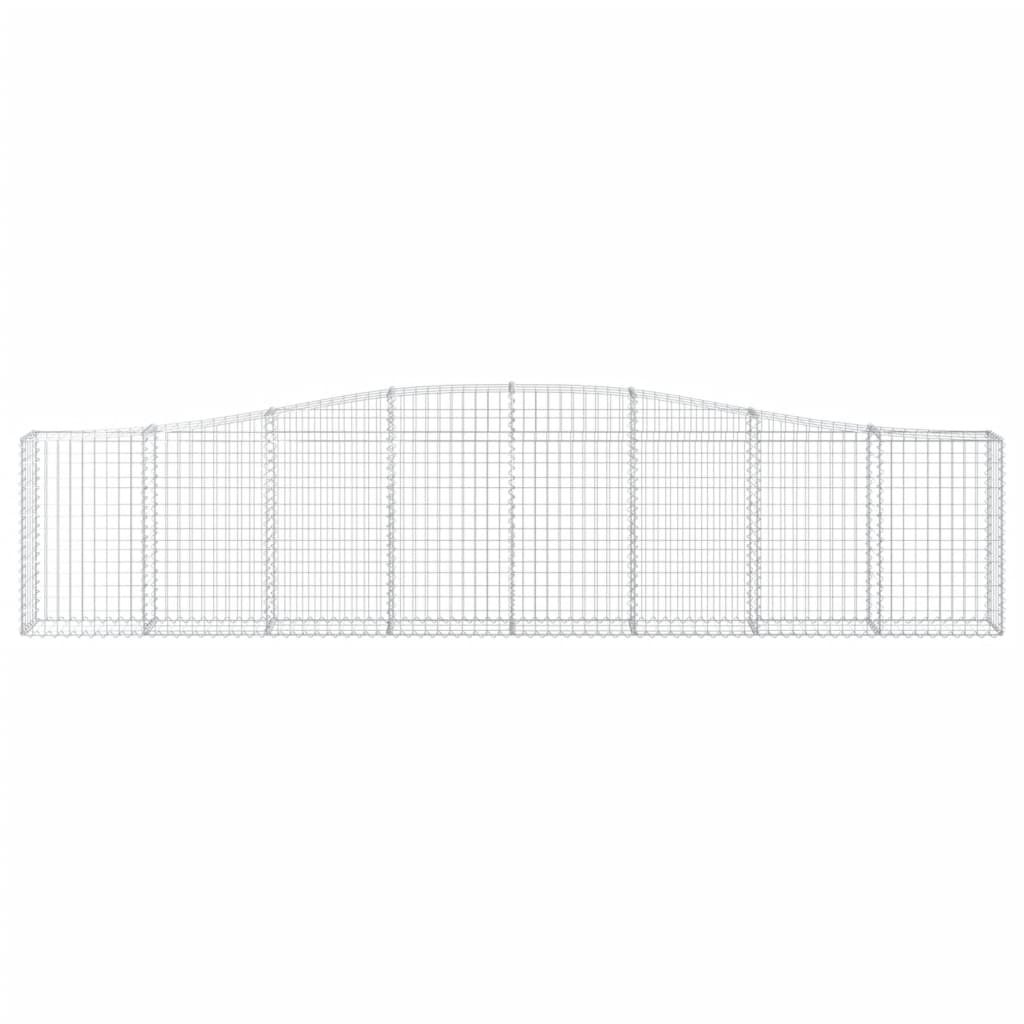 Kaarevat kivikorit 5 kpl 400x30x80/100 cm galvanoitu rauta - Sisustajankoti.fi