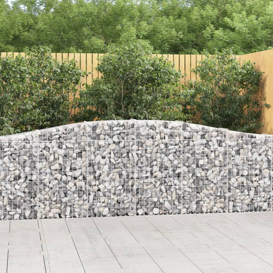 Kaarevat kivikorit 5 kpl 400x30x80/100 cm galvanoitu rauta - Sisustajankoti.fi
