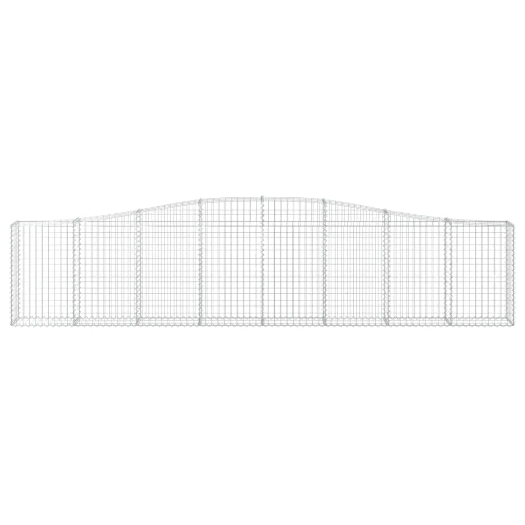 Kaarevat kivikorit 7 kpl 400x30x80/100 cm galvanoitu rauta - Sisustajankoti.fi
