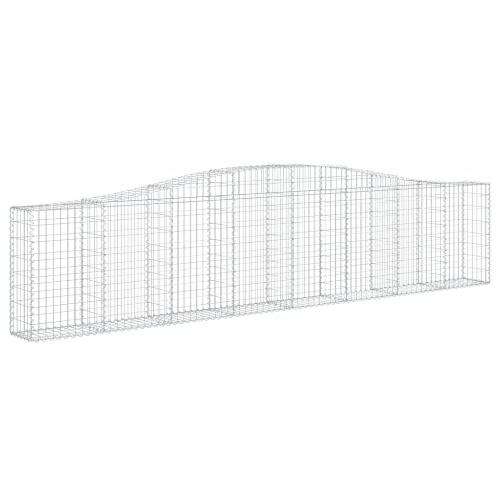 Kaarevat kivikorit 8 kpl 400x30x80/100 cm galvanoitu rauta - Sisustajankoti.fi