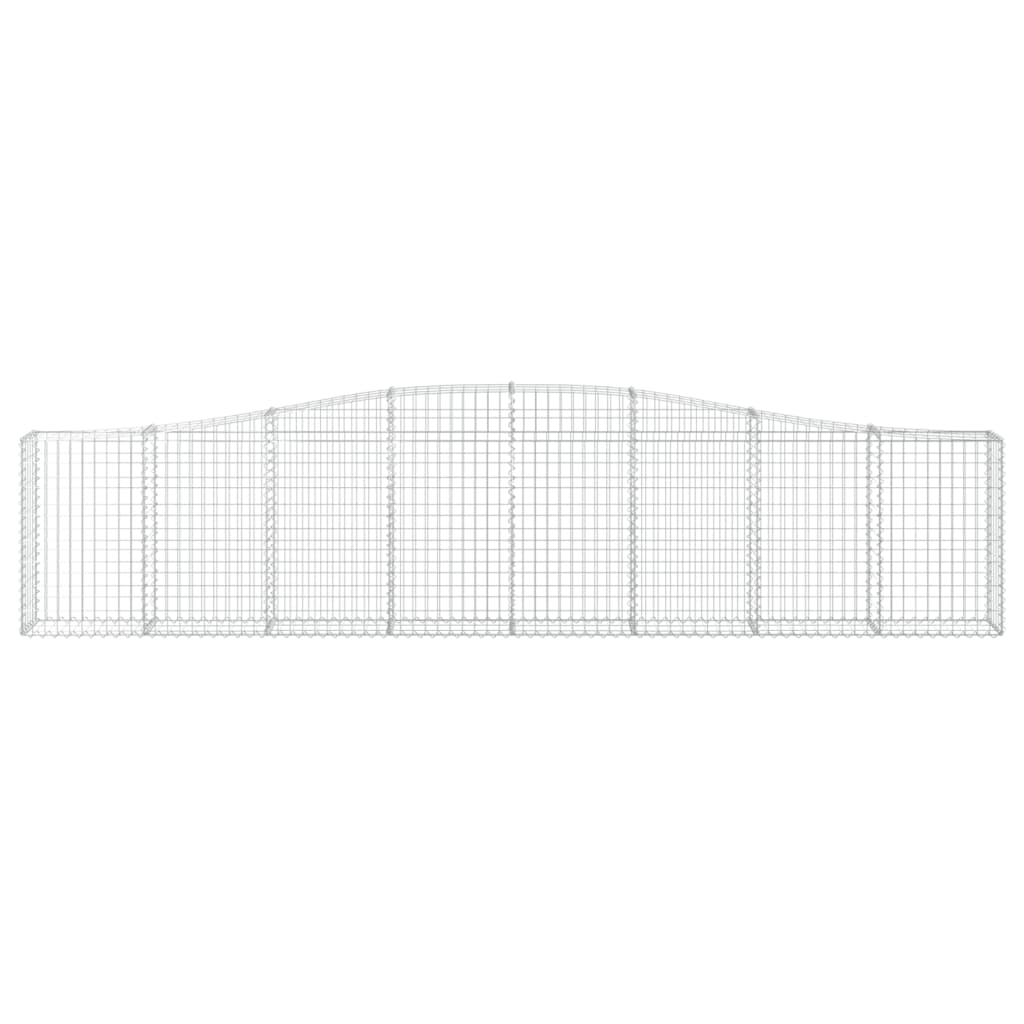 Kaarevat kivikorit 8 kpl 400x30x80/100 cm galvanoitu rauta - Sisustajankoti.fi