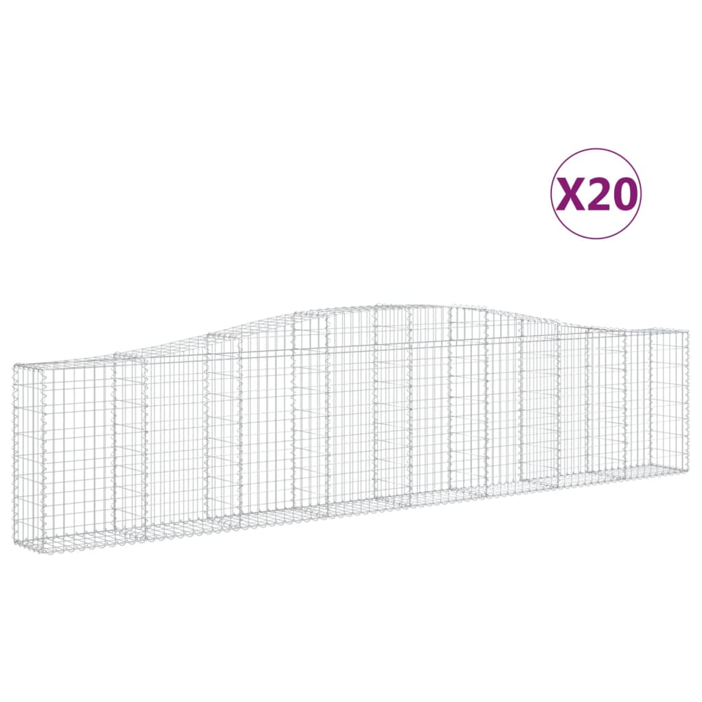 Kaarevat kivikorit 20 kpl 400x30x80/100 cm galvanoitu rauta - Sisustajankoti.fi