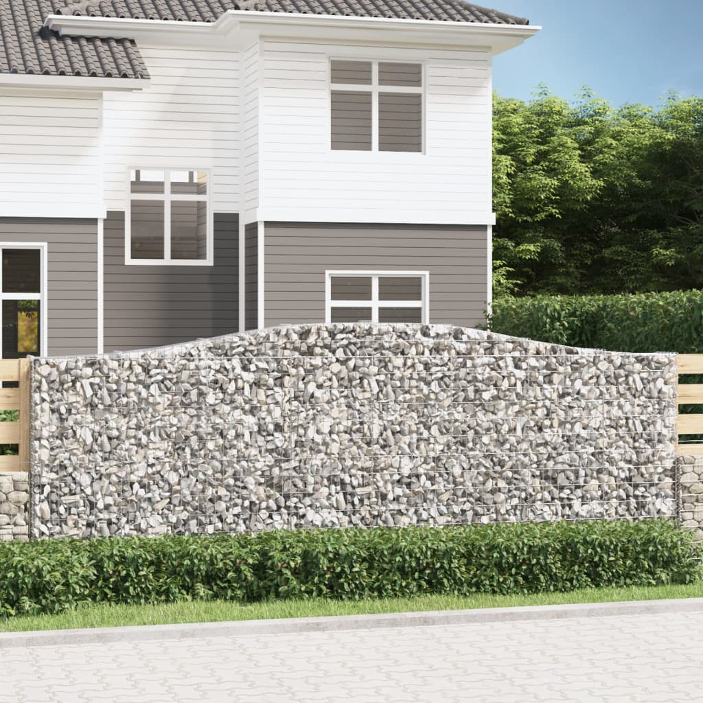 Kaarevat kivikorit 3 kpl 400x30x140/160 cm galvanoitu rauta - Sisustajankoti.fi