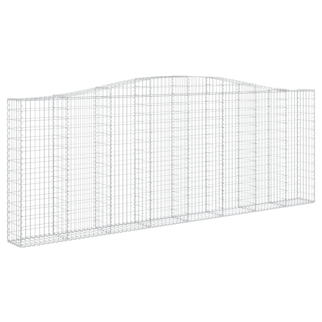 Kaarevat kivikorit 7 kpl 400x30x140/160 cm galvanoitu rauta - Sisustajankoti.fi