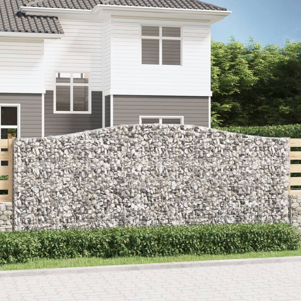 Kaarevat kivikorit 3 kpl 400x30x160/180 cm galvanoitu rauta - Sisustajankoti.fi
