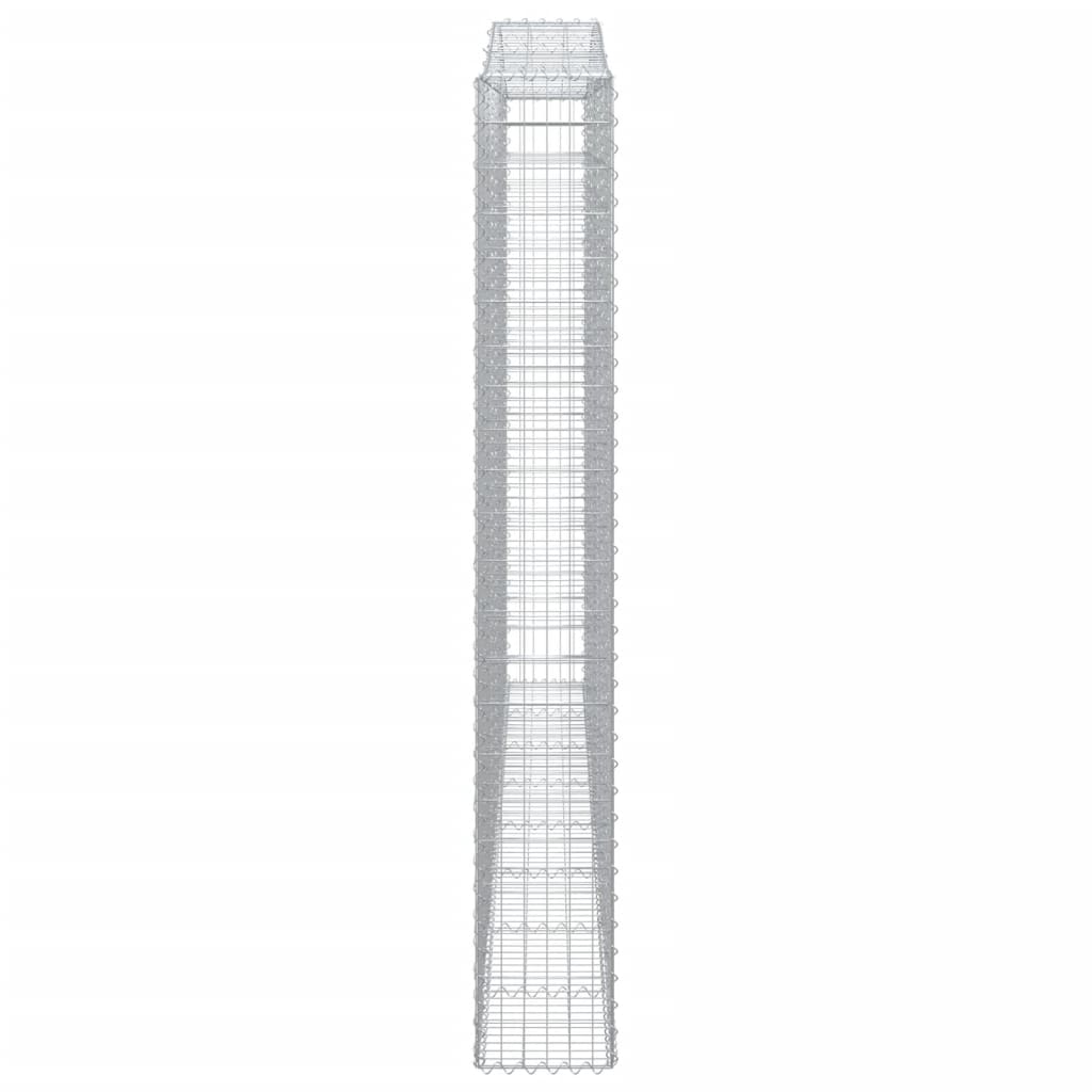 Kaarevat kivikorit 2 kpl 400x30x220/240 cm galvanoitu rauta - Sisustajankoti.fi