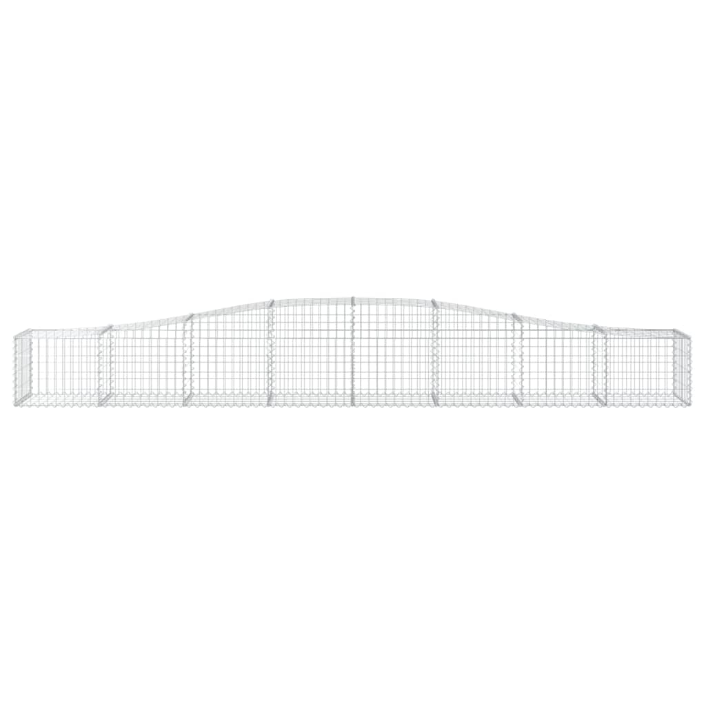 Kaarevat kivikorit 7 kpl 400x50x40/60 cm galvanoitu rauta - Sisustajankoti.fi
