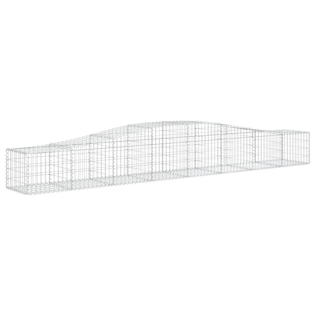 Kaarevat kivikorit 10 kpl 400x50x40/60 cm galvanoitu rauta - Sisustajankoti.fi